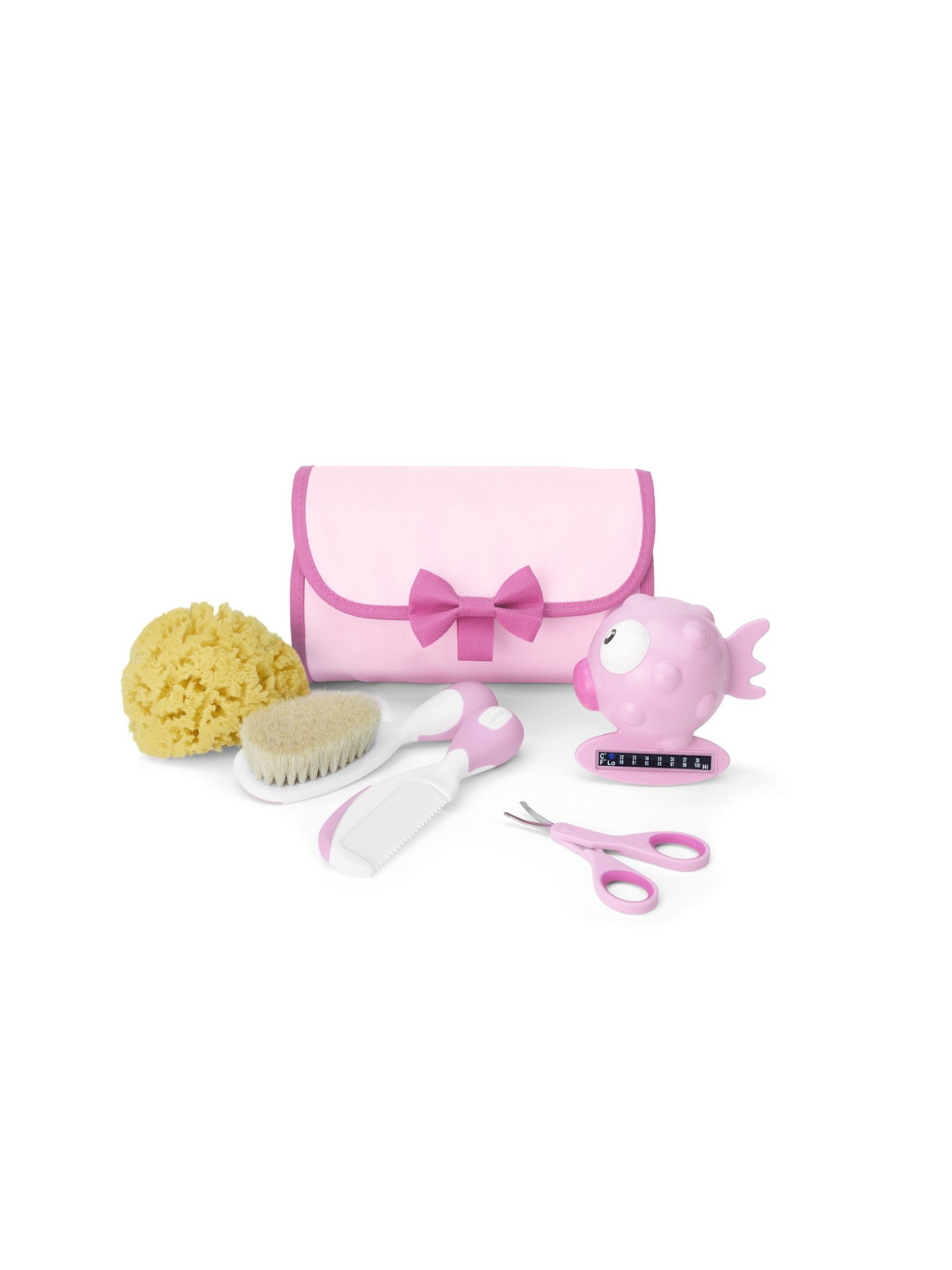 TAKE CARE Astuccio Portatrucchi In Peluche Morbido Con Stampa Bisounours – Borsa Da Toilette Capiente Con Cerniera Per Viaggio E Casa – Colore Rosa