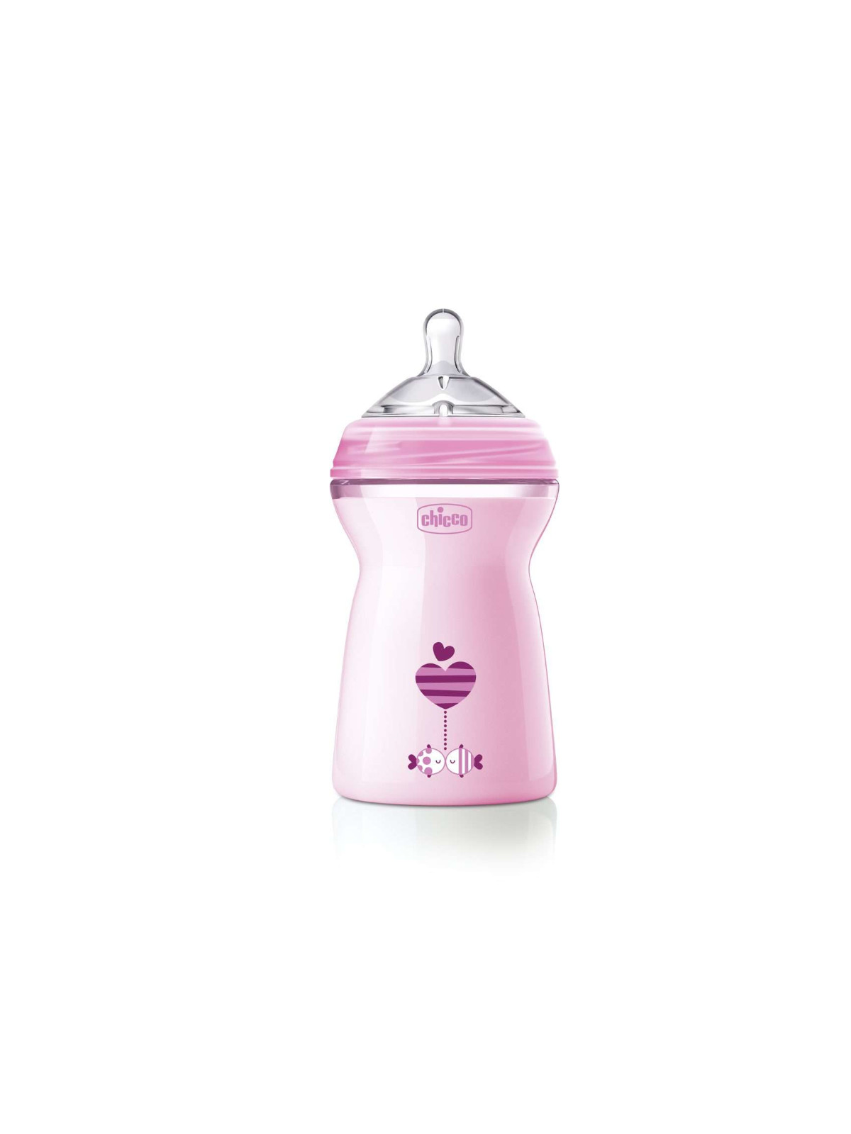 Chicco biberon natural feeling 6m+ 330ml rosa - Chicco