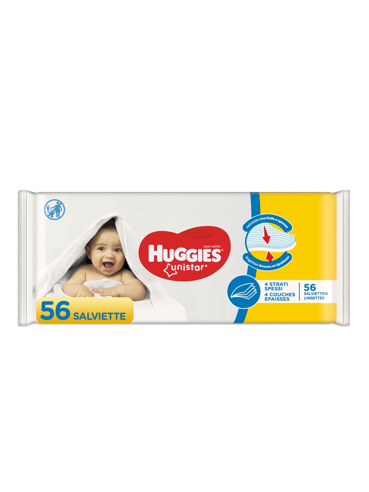 Huggies unistar salviette umidificate per bambini 56 pezzi - Huggies