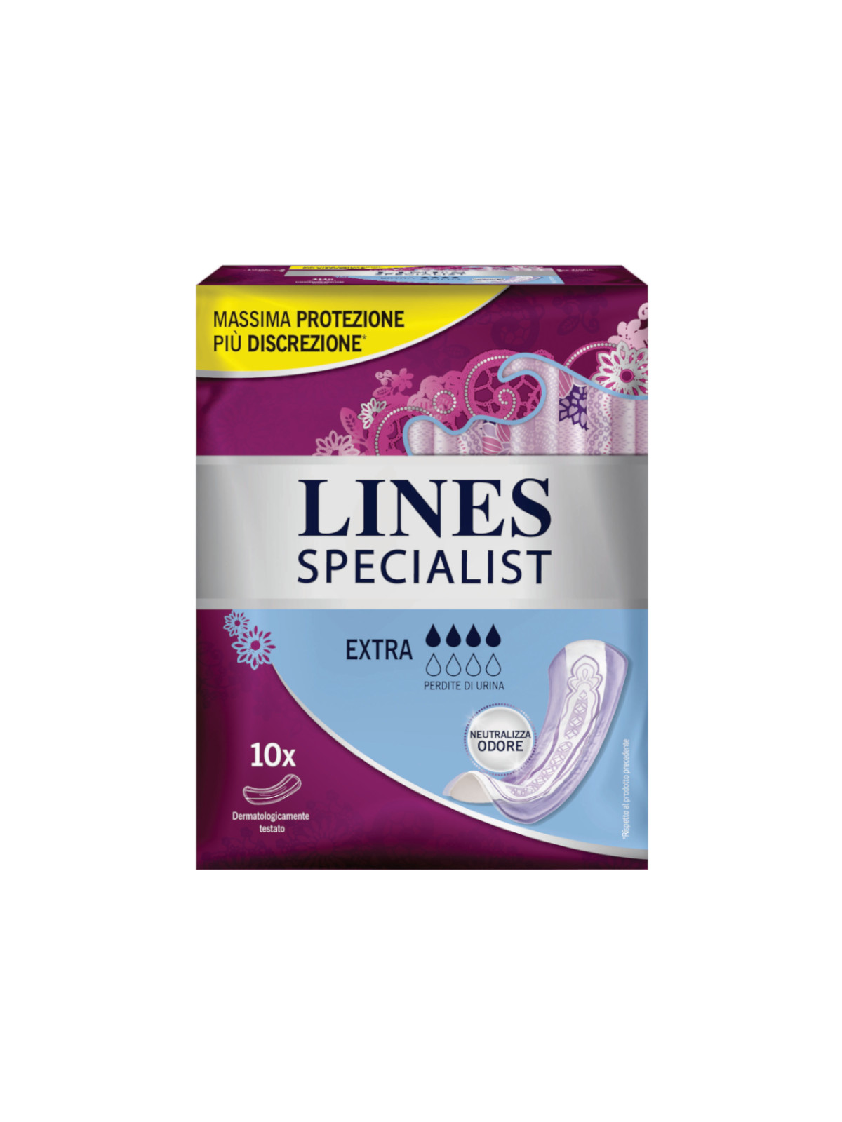 Lines specialist extra assorbenti per le perdite urinarie - 10 pz - Lines