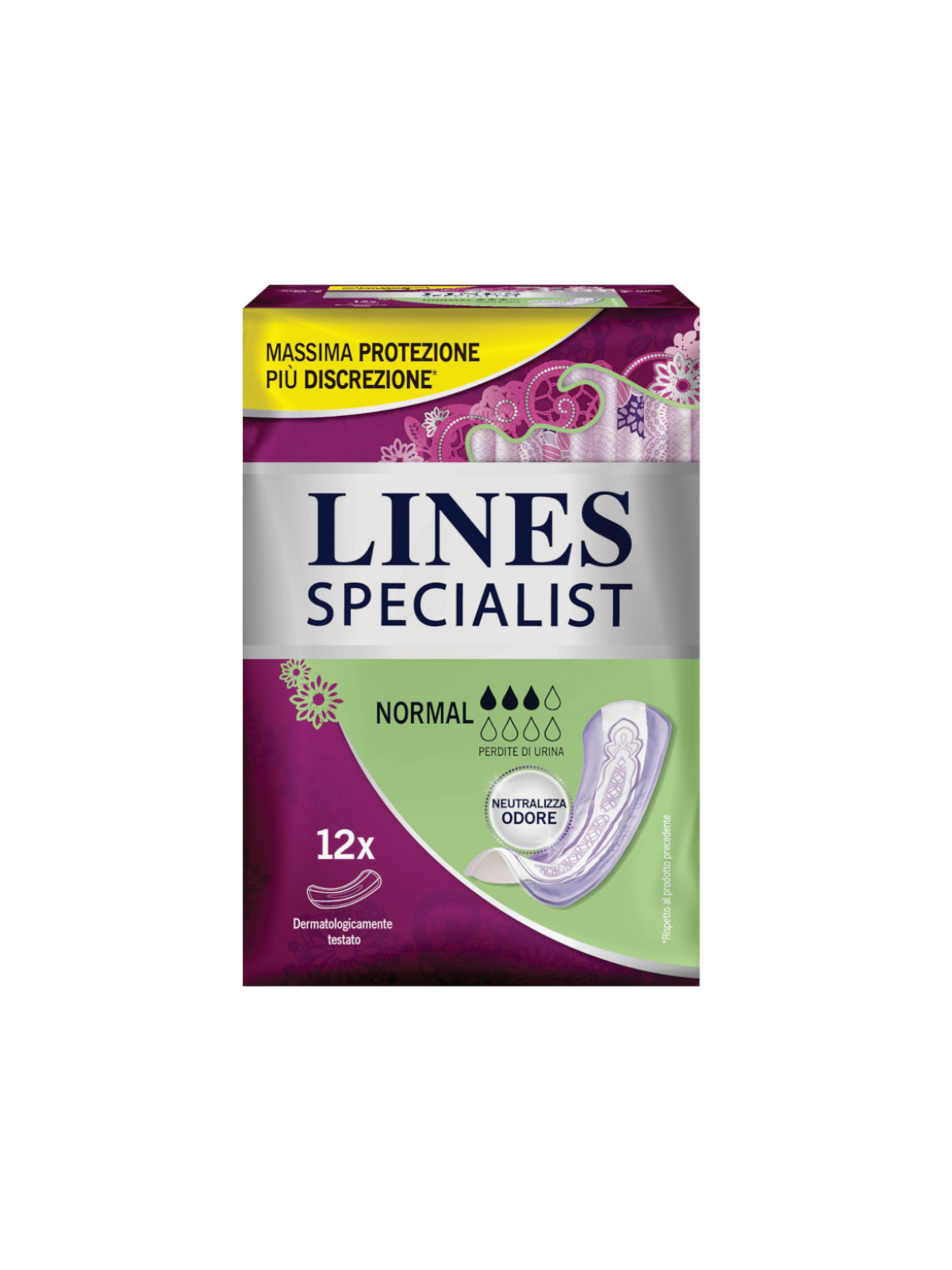 Lines specialist normal assorbenti per le perdite urinarie - 12 pz - Lines