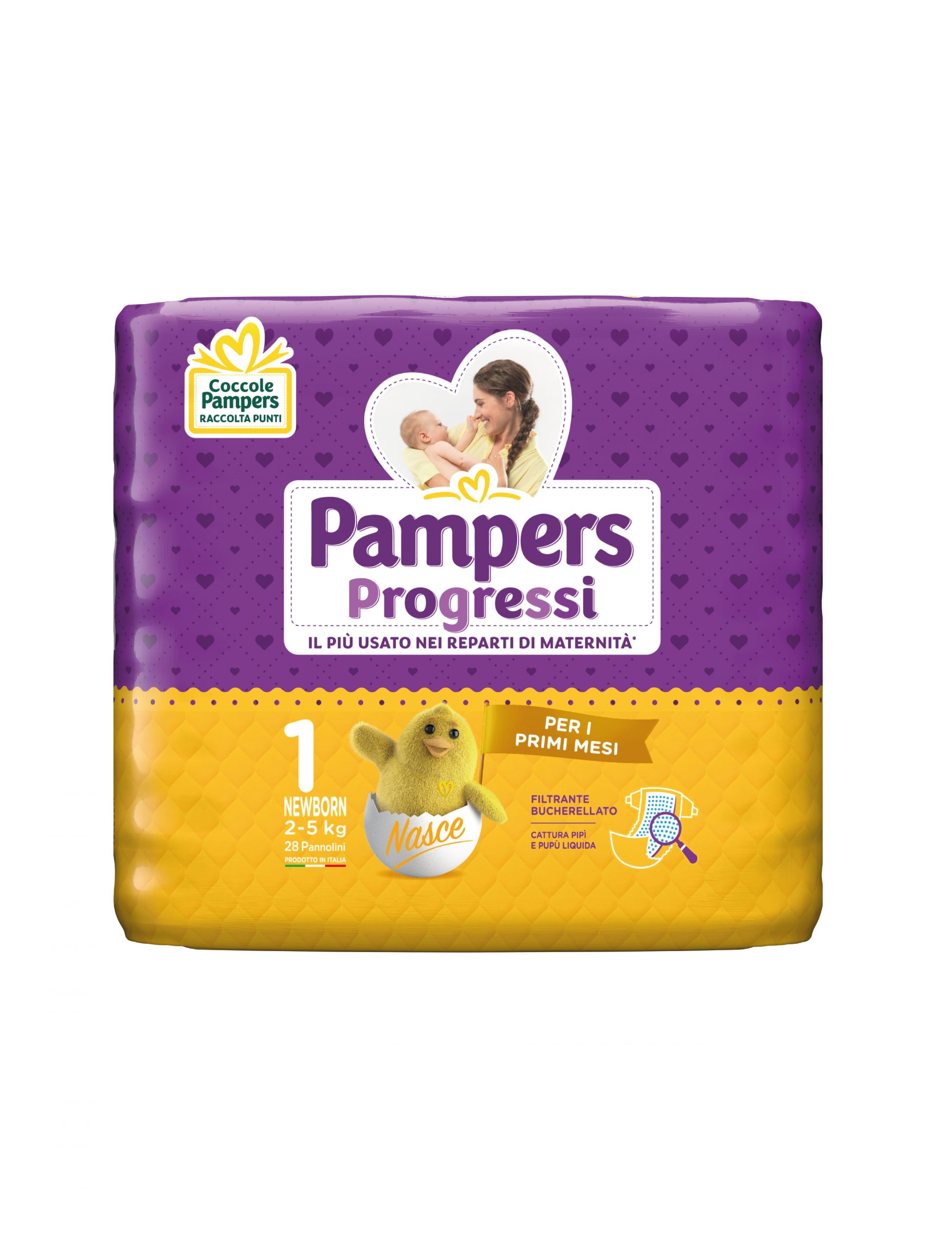 Pampers progressi newborn taglia 1 (2-5 kg) - 28 pz - Pampers