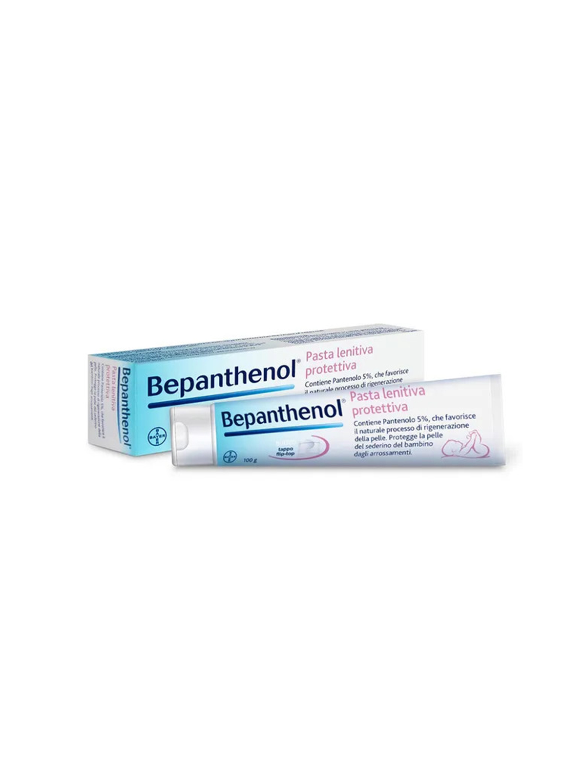 Bepanthenol pasta lenitiva protettiva - crema cambio pannolino anti arrossamento neonato - 100 g - Bepanthenol