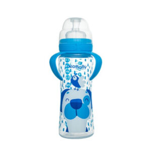 Biberon collo largo silicone blu 330 ml - Neobaby