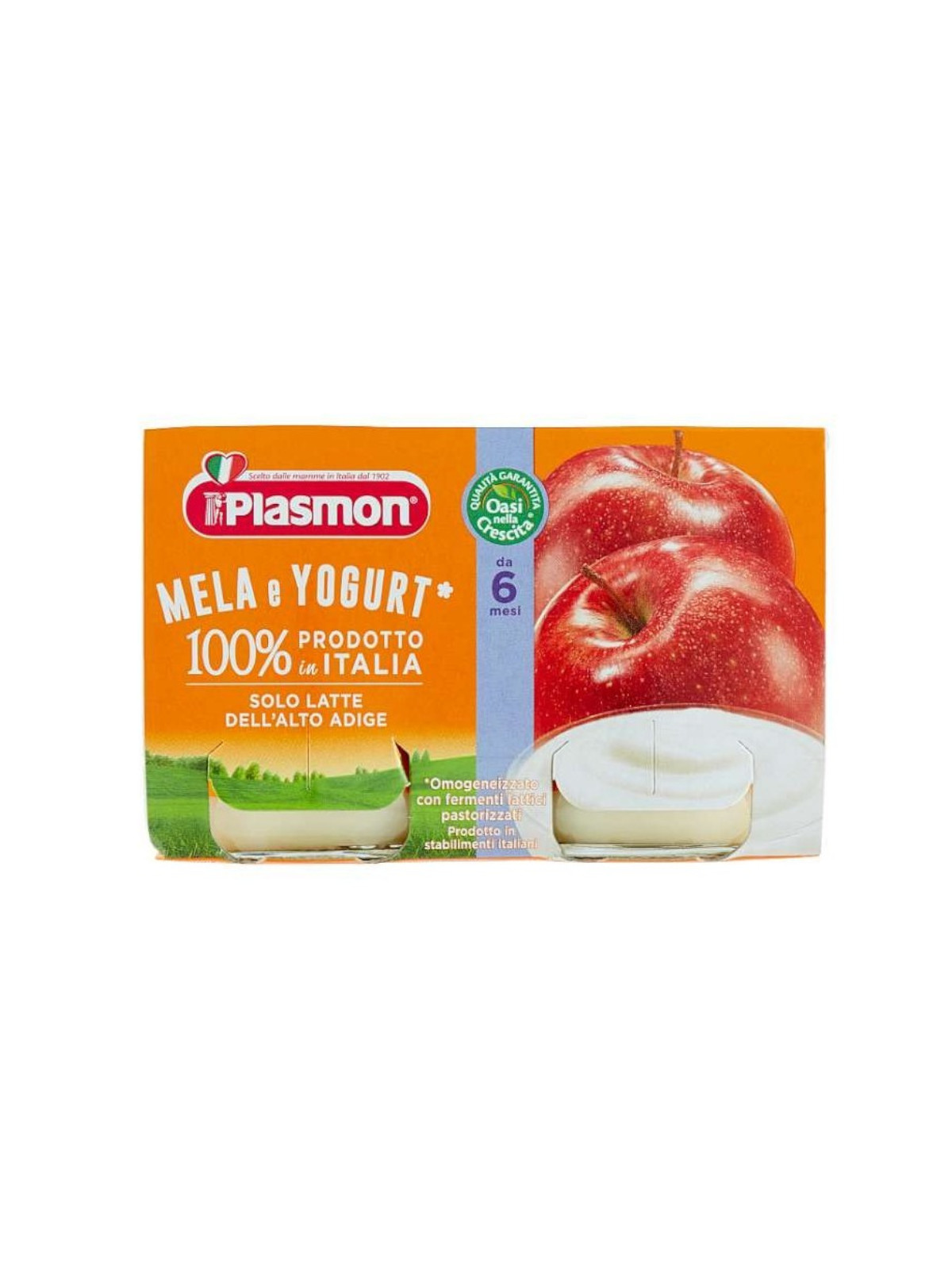 Plasmon - omogeneizzato yogurt mela - 2x120g - PLASMON