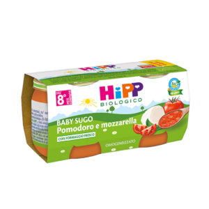 Hipp - omogeneizzato sughetti pomodoro e mozzarella 2x80g - Hipp