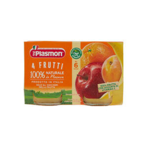 Plasmon - omogeneizzato 4 frutti - 2x104g - PLASMON