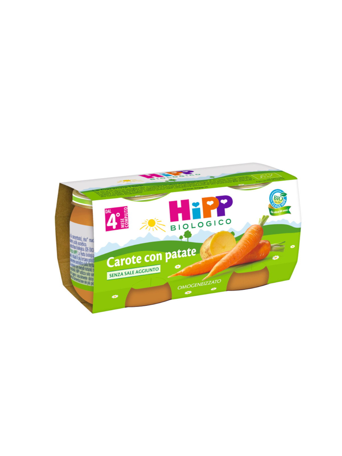 Hipp - omogeneizzato carote con patate 2x80g - Hipp