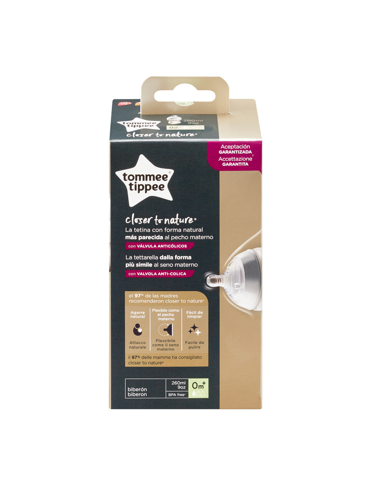 Tommee tippee biberon closer to nature, 260ml - TOMMEE TIPPEE