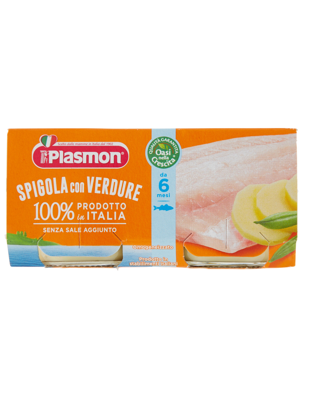 Plasmon - omogeneizzato spigola con patate- 2x80g - PLASMON
