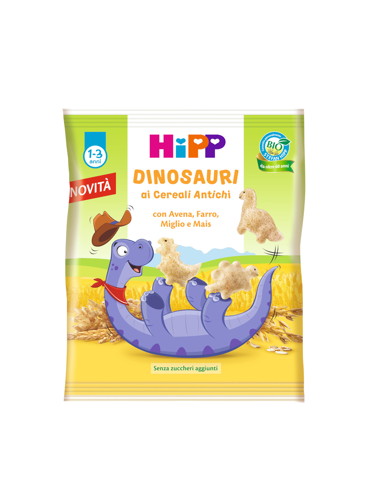 Snack dinosauri di cereali antichi 30 gr - Hipp