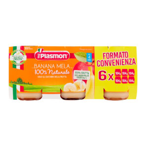 Plasmon - omogeneizzato banana mela - 6x104g - Plasmon