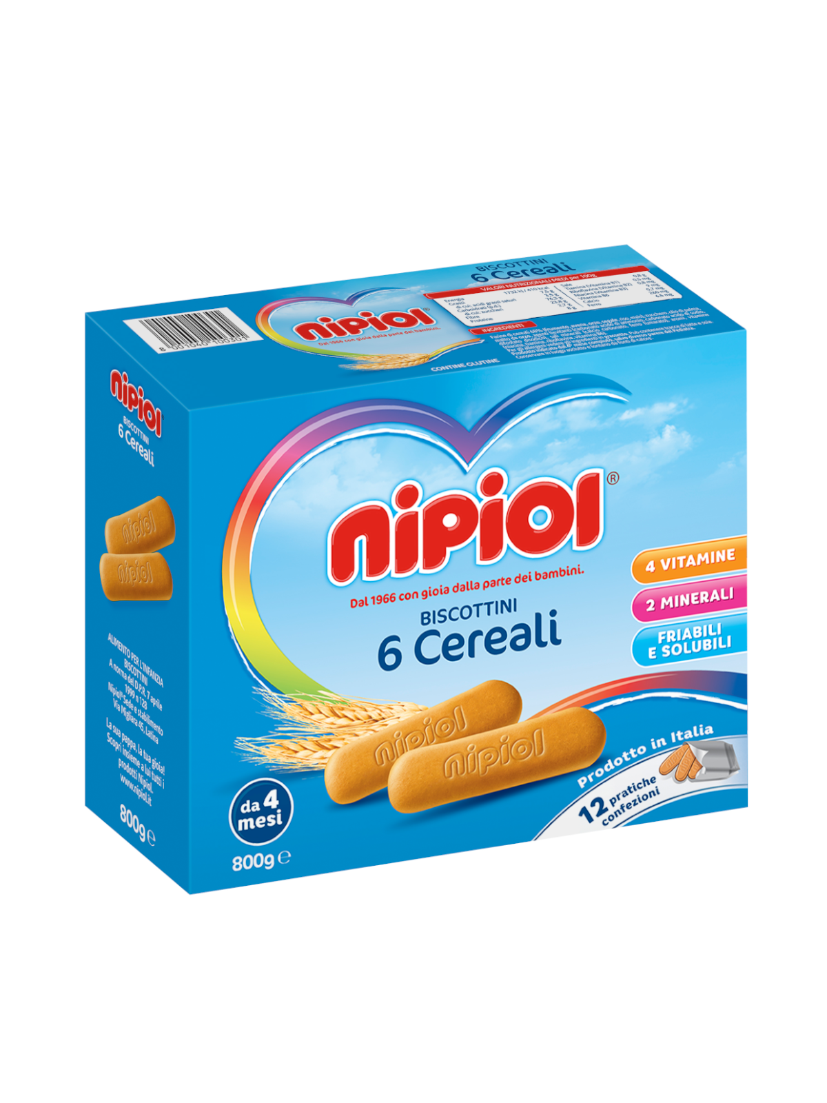 Nipiol - biscotto 6 cereali 800 gr - Nipiol