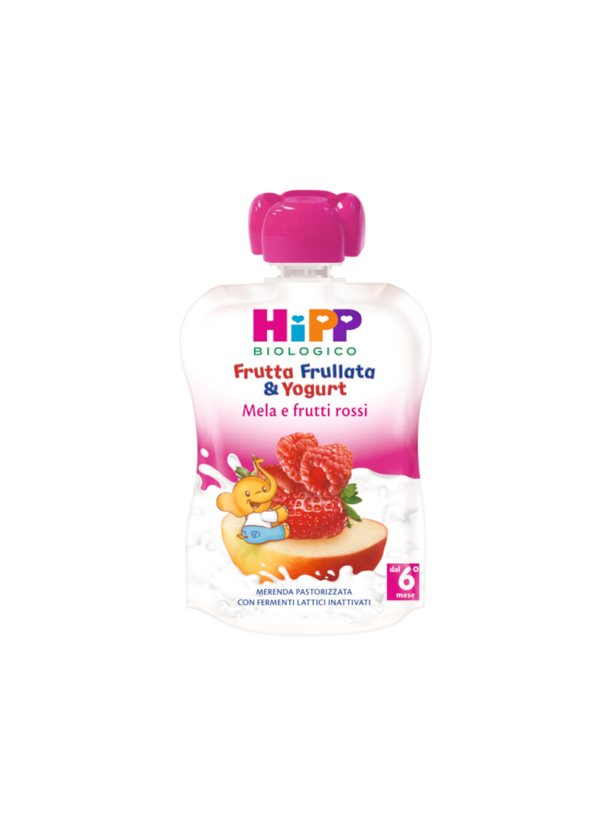Frutta frullata yogurt mela frutti rossi 90g - Hipp