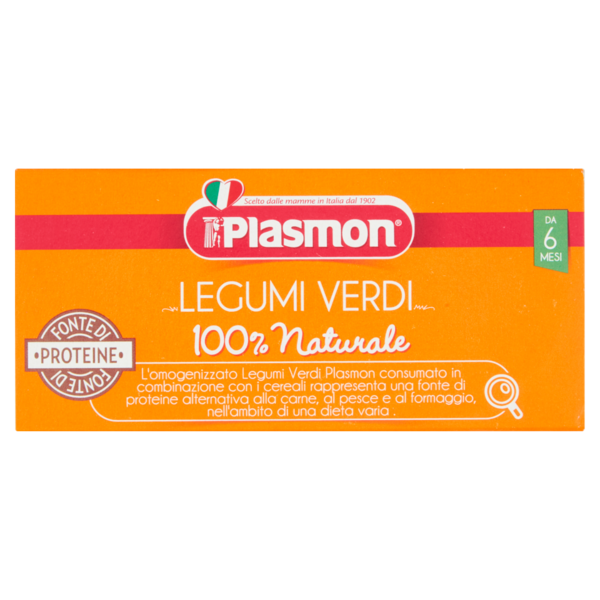 Plasmon - omogeneizzato  legumi verdi - 2x80g - PLASMON
