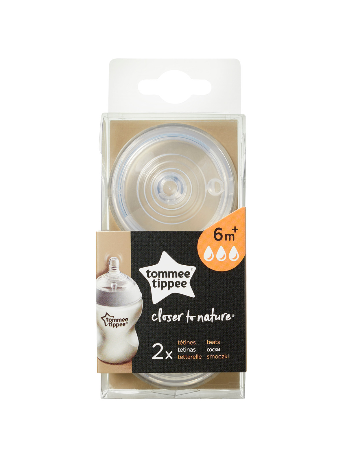 Tommee tippee tettarelle closer to nature, flusso veloce, 2 pezzi - TOMMEE TIPPEE