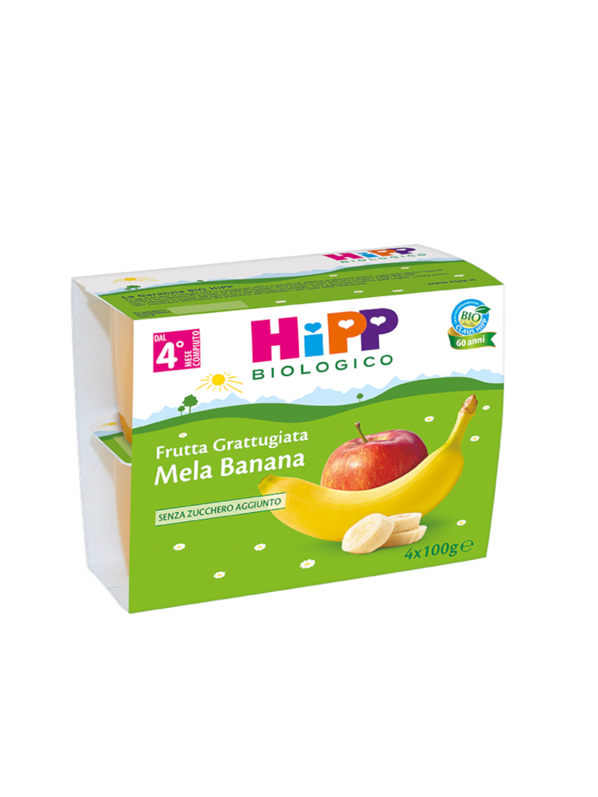 Frutta grattugiata mela e banana 4x100g - Hipp