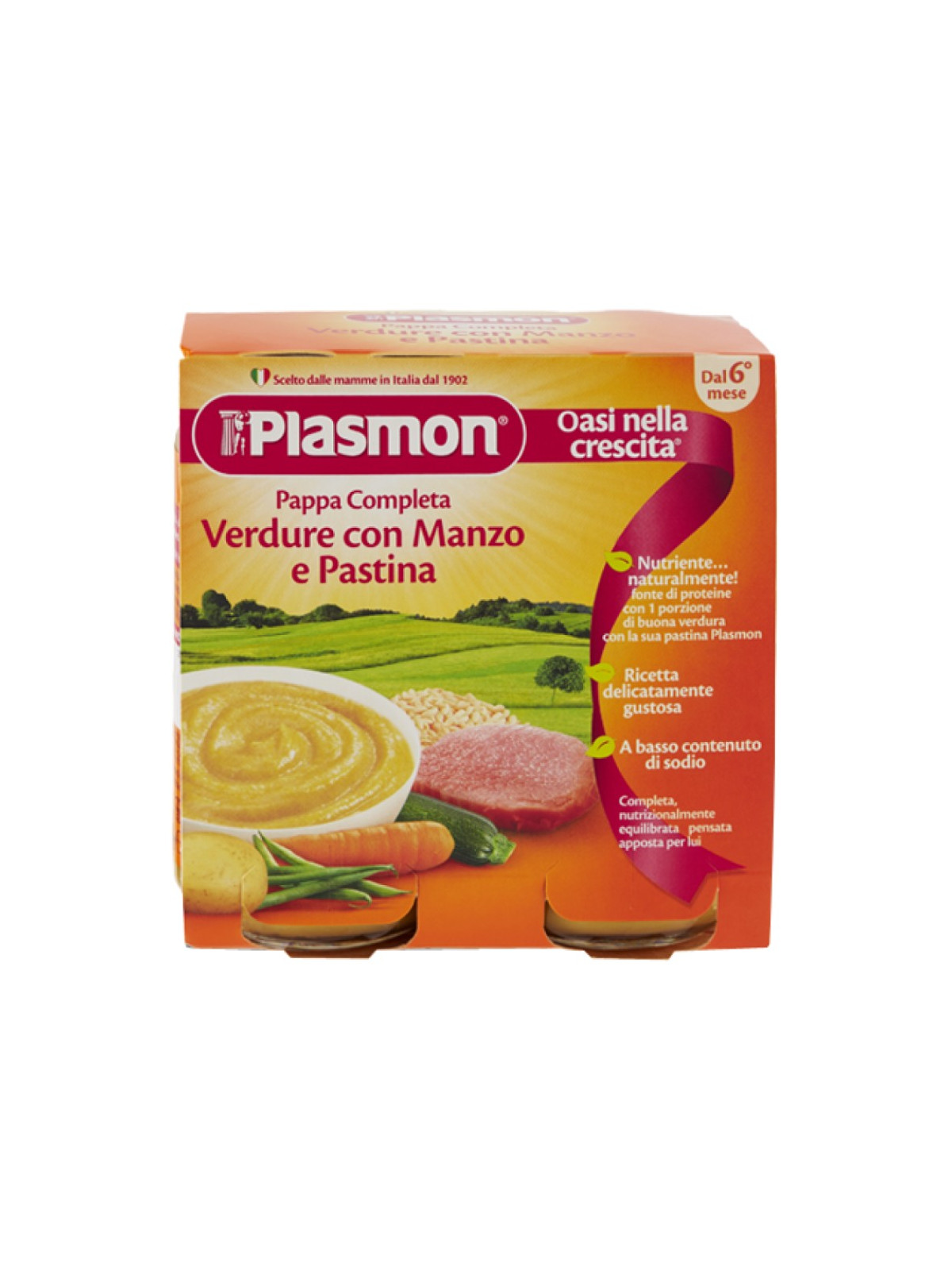 Plasmon - omo pappe manzo - verdura - pastina - 2x190g - PLASMON