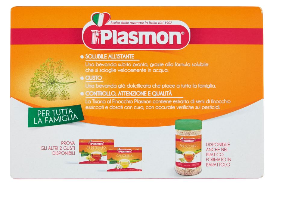 Plasmon - infuso finocchio - 24 buste - 24x5g - PLASMON