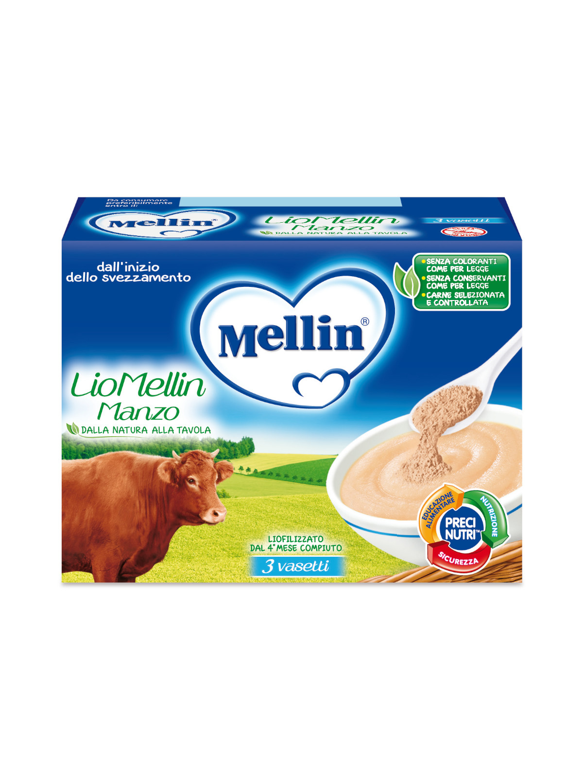 Mellin liofilizzato manzo 3x10 gr - Mellin