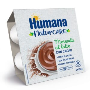 Humana merenda al latte cacao 4x100 gr - Humana