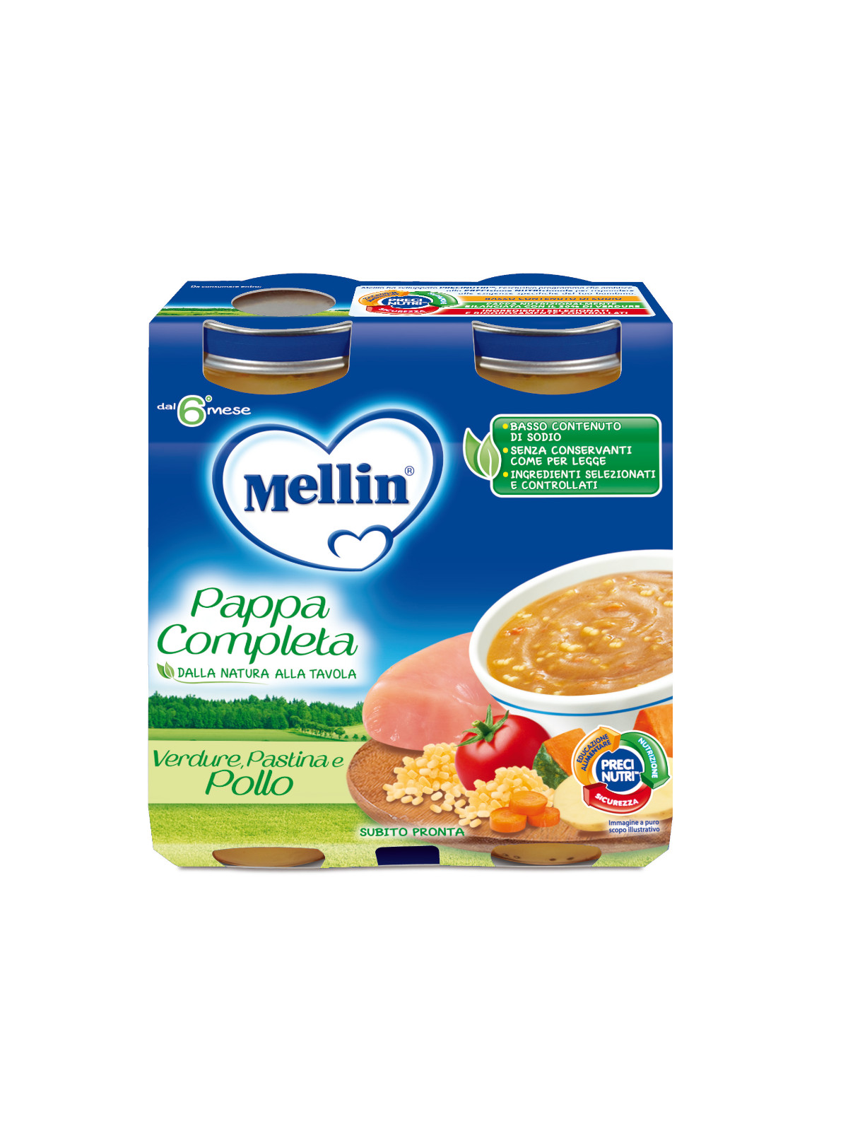 Mellin pappa completa pollo 2x250 gr - Mellin