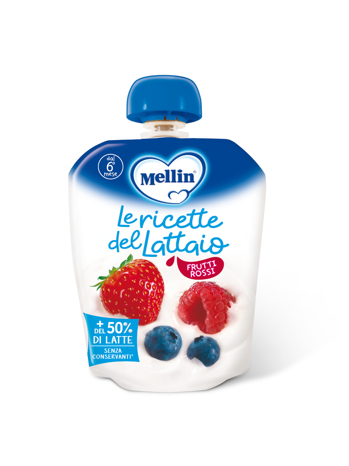 Mellin - pouch latte frutti rossi 85 gr - Mellin
