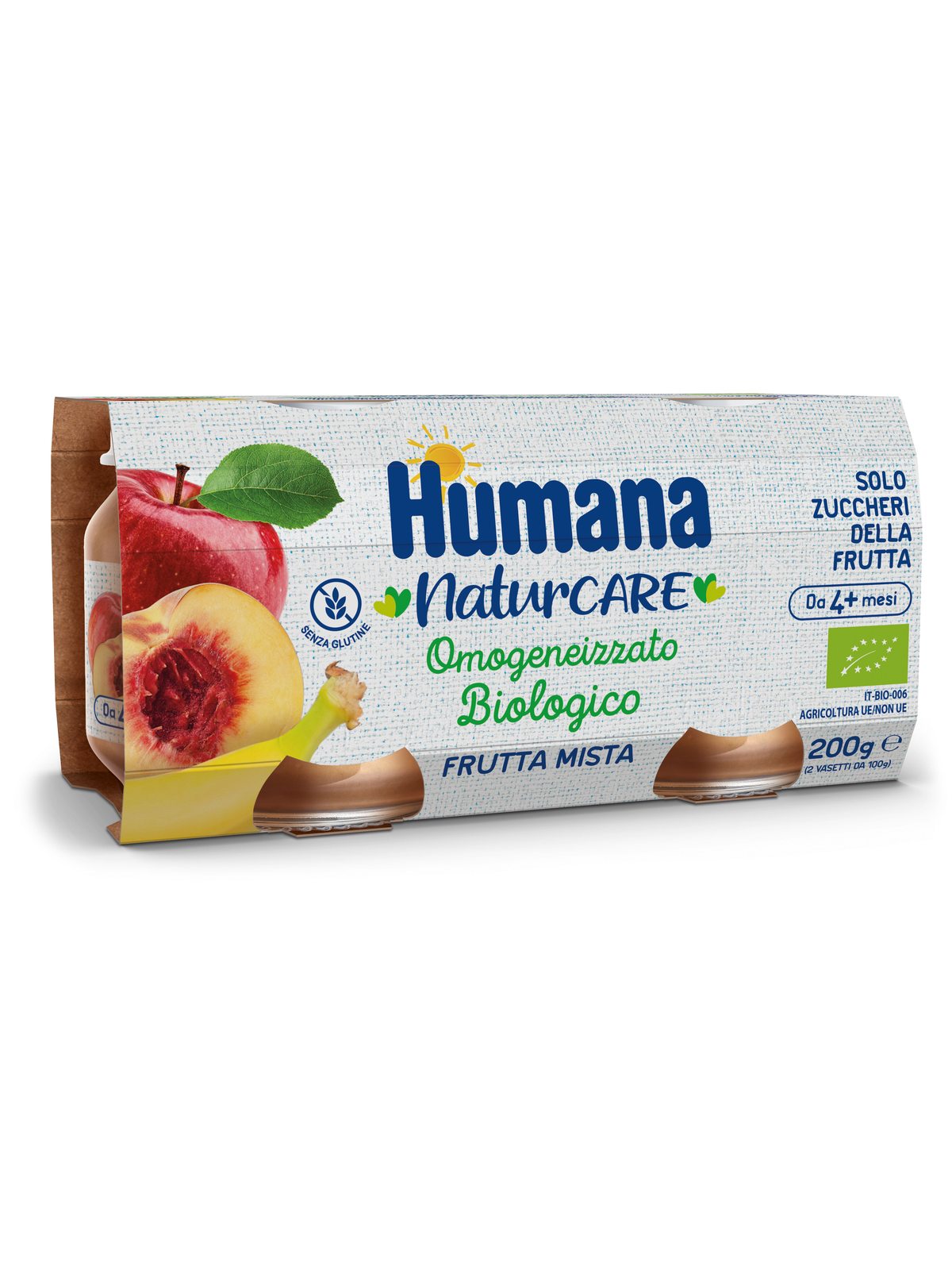 Humana omogeneizzato frutta mista biologico 2x100 gr - Humana