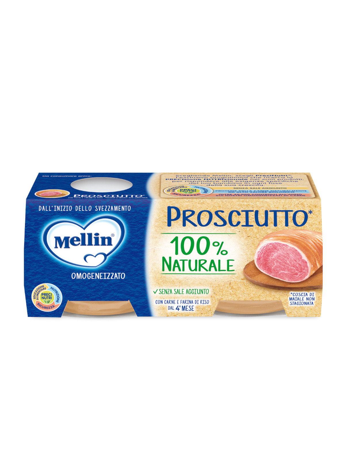 Mellin omogeneizzato prosciutto  2x80 gr - Mellin