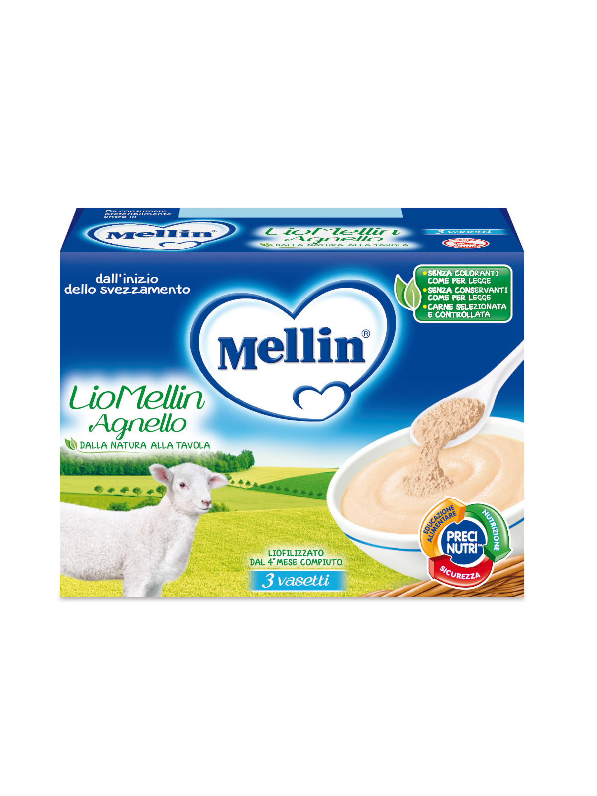 Mellin liofilizzato agnello 3x10 gr - Mellin