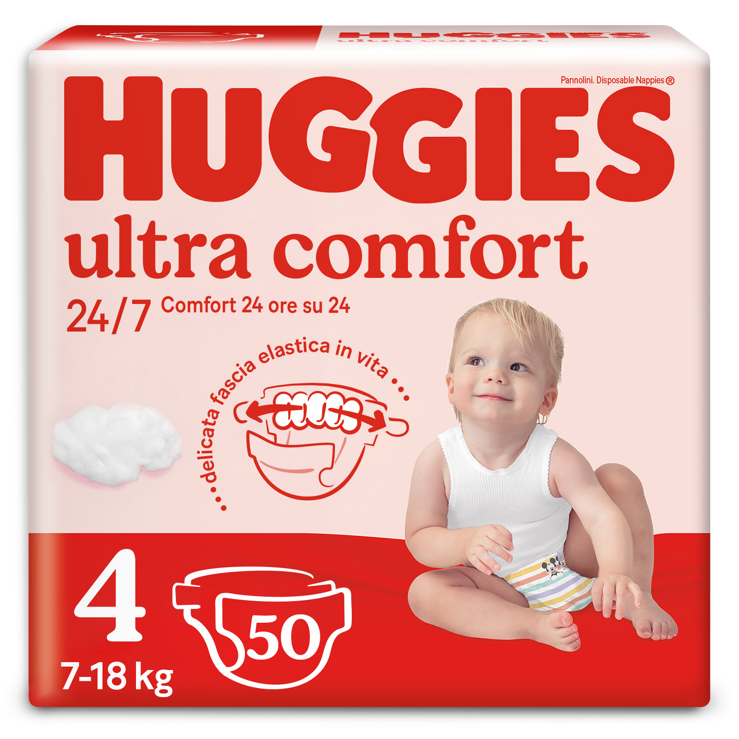Ultra confort unisex  grande  t 4 50pz - Huggies