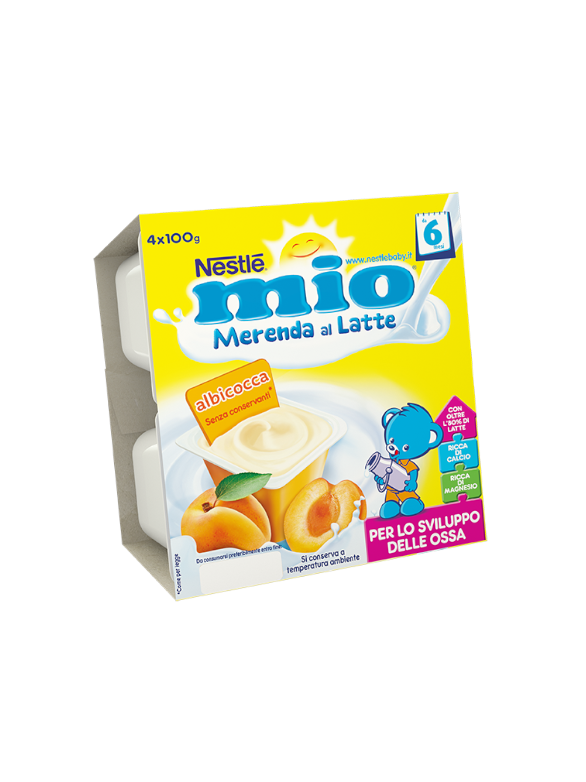Nestle' - merenda lattea albicocca 4x100 gr - Nestlé