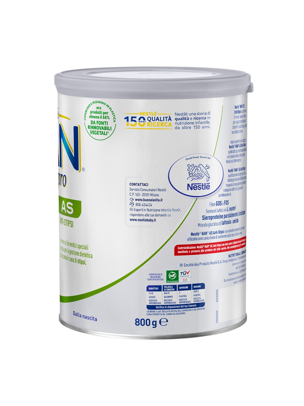 Nestle' - nan latte anti-stipsi 800 gr - Nestlé