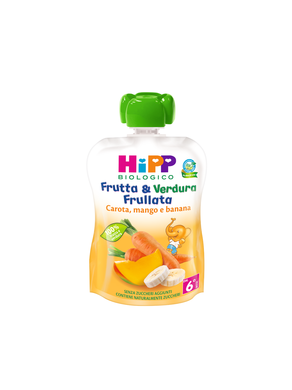 Frutta e verdura frullata carota mango e banana 90 gr - Hipp
