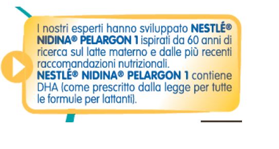 Nestle' - nidina pelargon 1 800 gr - Nestlé
