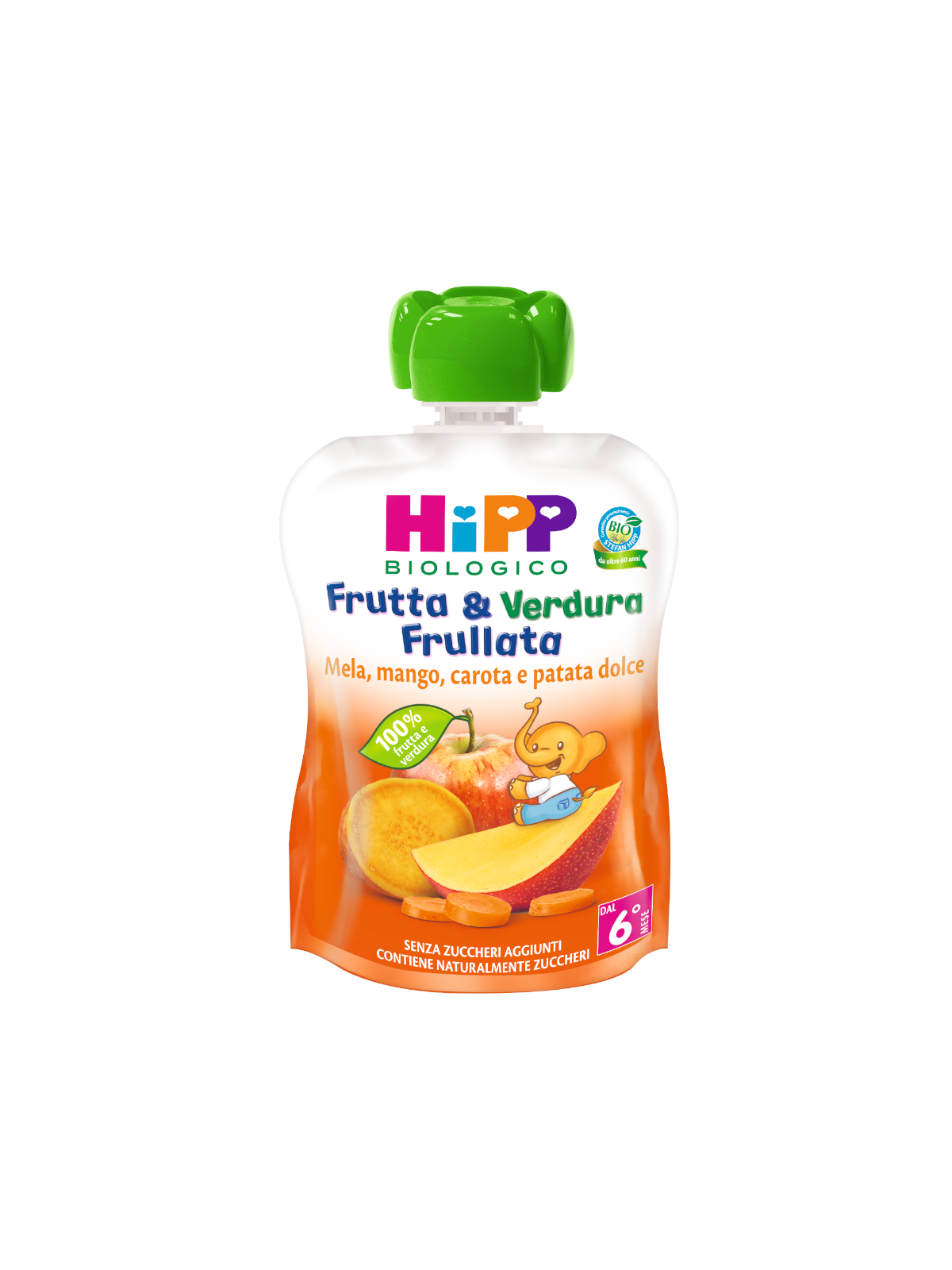 Frutta e verdura frullata mela mango carota patata dolce 90 gr - Bimbostore