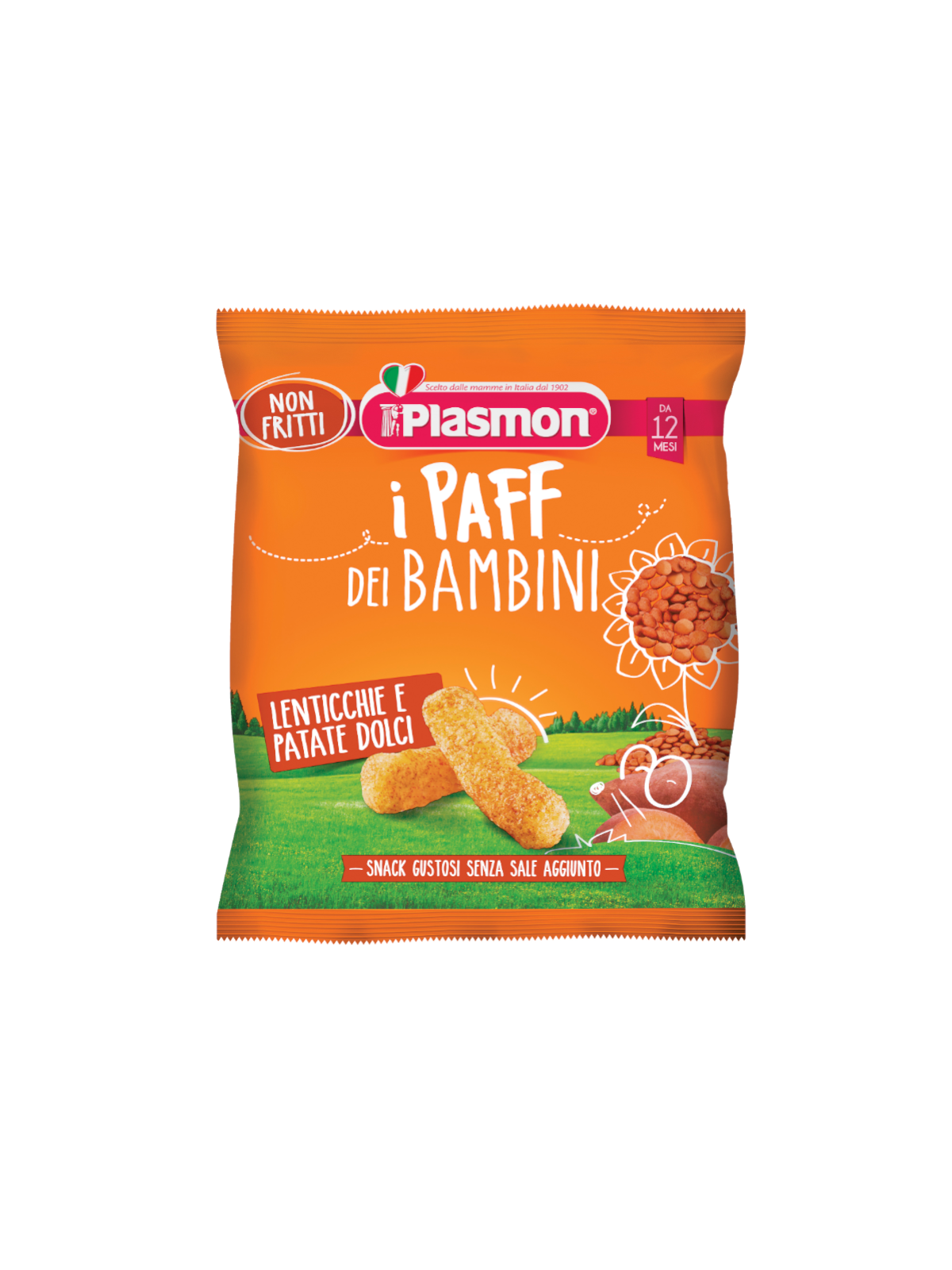 Plasmon - Paff lenticchie e patate dolci 15 gr - Bimbostore