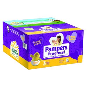 Pampers - pannolini progressi pentapack tg. 3 (135 pz) - Pampers