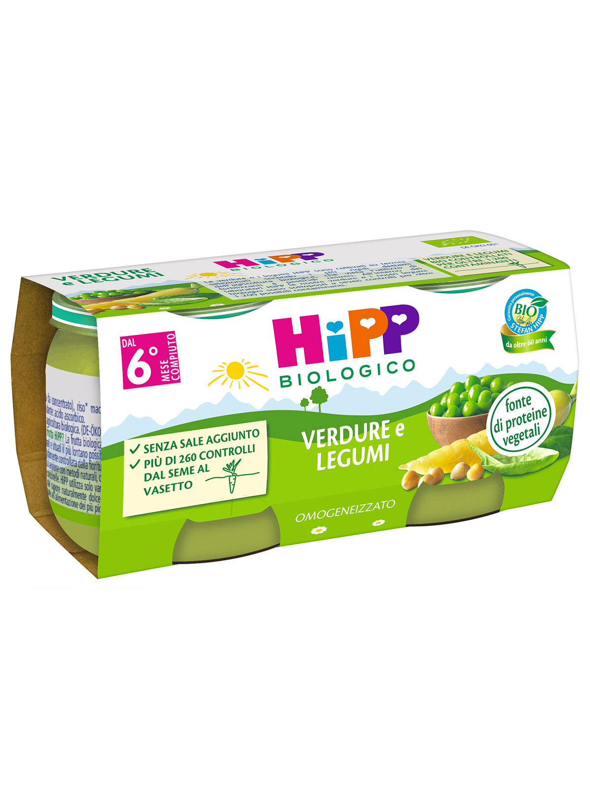 HIPP - Omogeneizzato Verdure e Legumi 2x80g - Bimbostore
