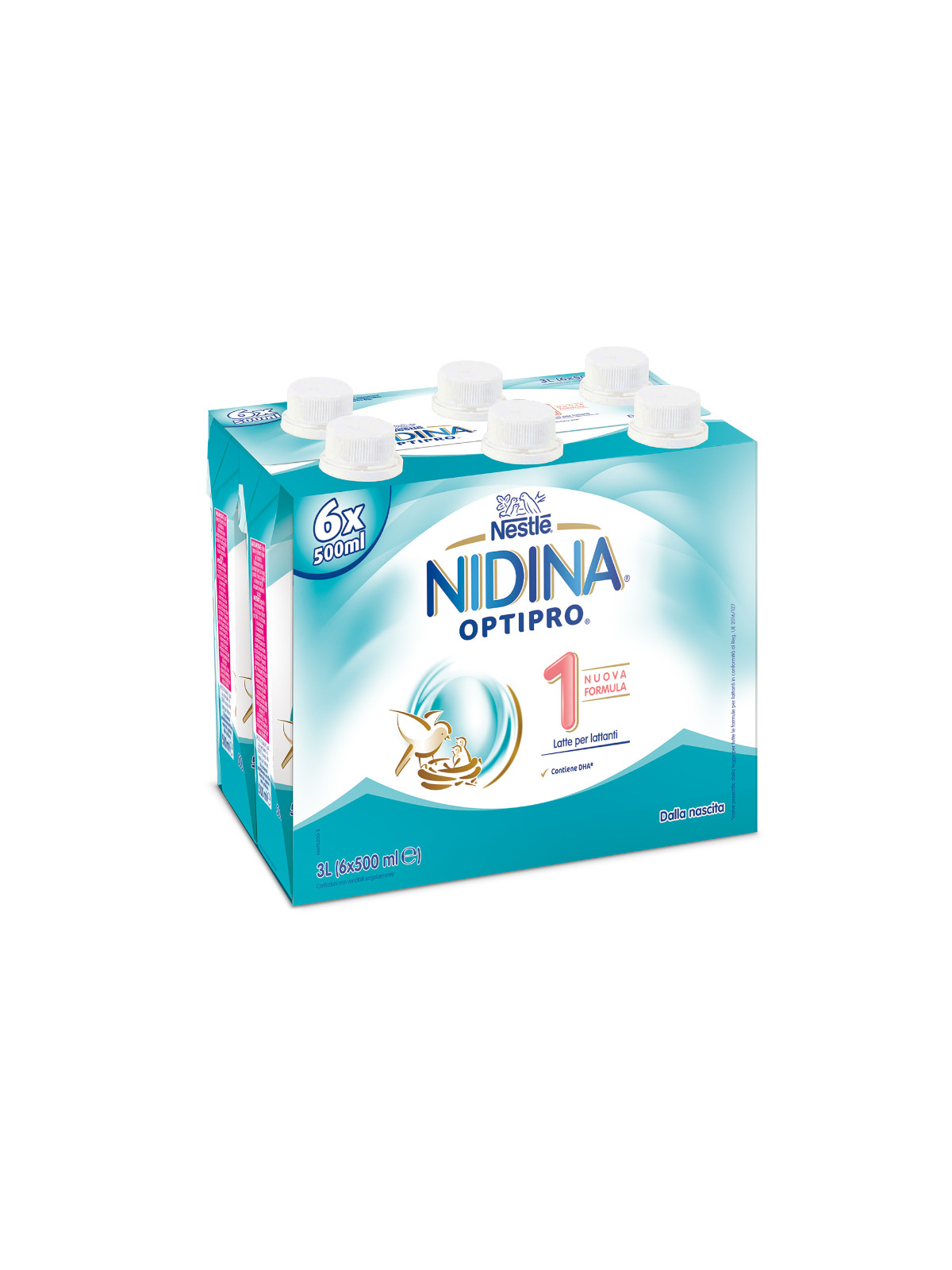 Nestlé - nidina optipro 1 dalla nascita latte per lattanti in formato liquido 6 brick da 500ml - Nestlé