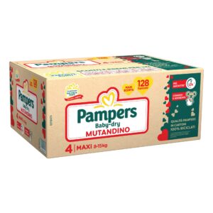Pampers - baby dry mutandino maxi, 128 pannolini, taglia 4 (8-15 kg) - Pampers