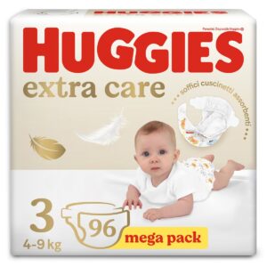 Huggies pannolini extra care mega pack. tg.3 (4-9 kg), 96 pannolini - Huggies
