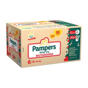Pampers - baby dry mutandino xl, 96 pannolini, taglia 6 (15+ kg) - Pampers