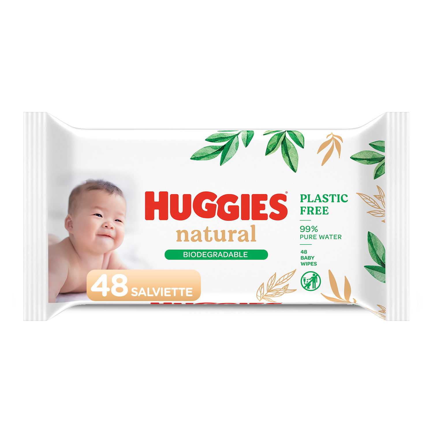 Huggies - salviettine natural bio 48pz - Huggies
