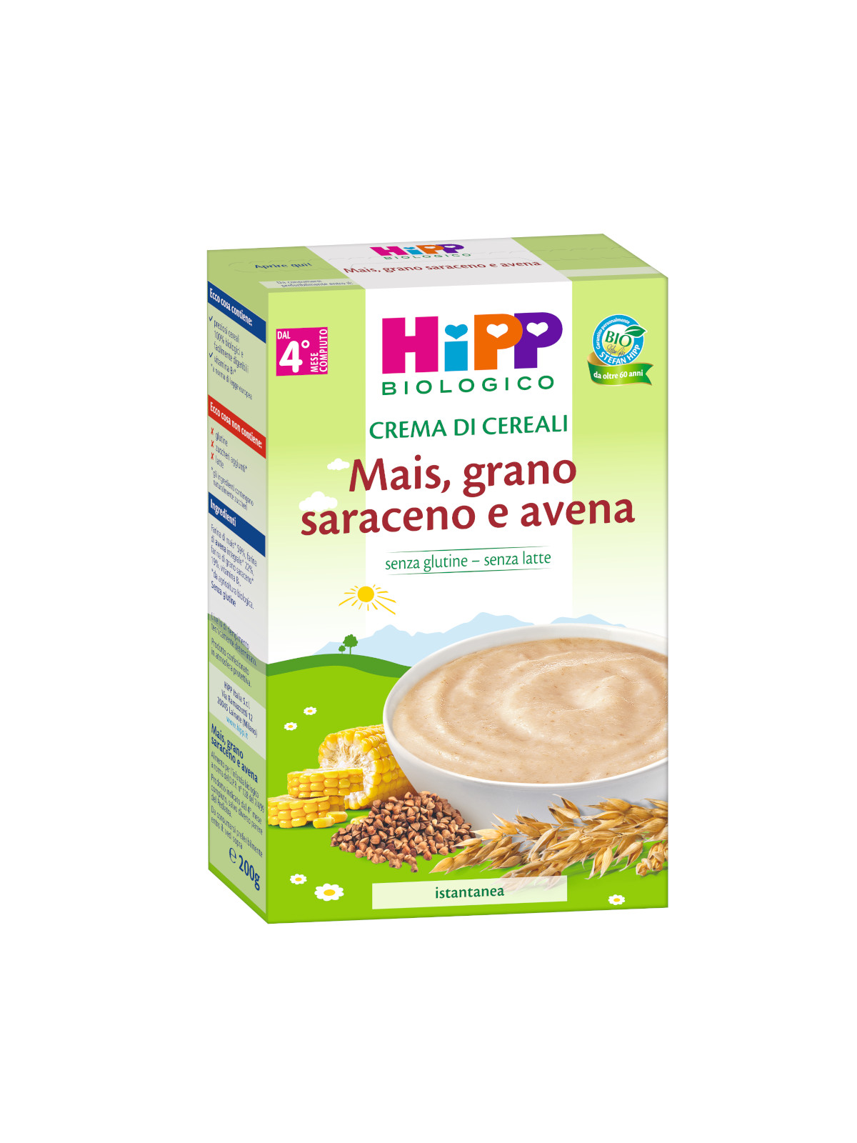 Hipp biologico-crema di mais, grano saraceno e avena 200g - Hipp
