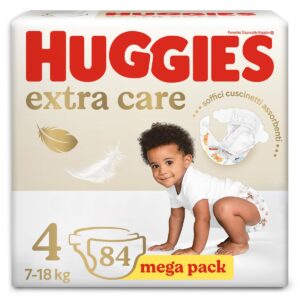 Huggies pannolini extra care mega pack tg.4 (7-18 kg), 84 pannolini - Huggies