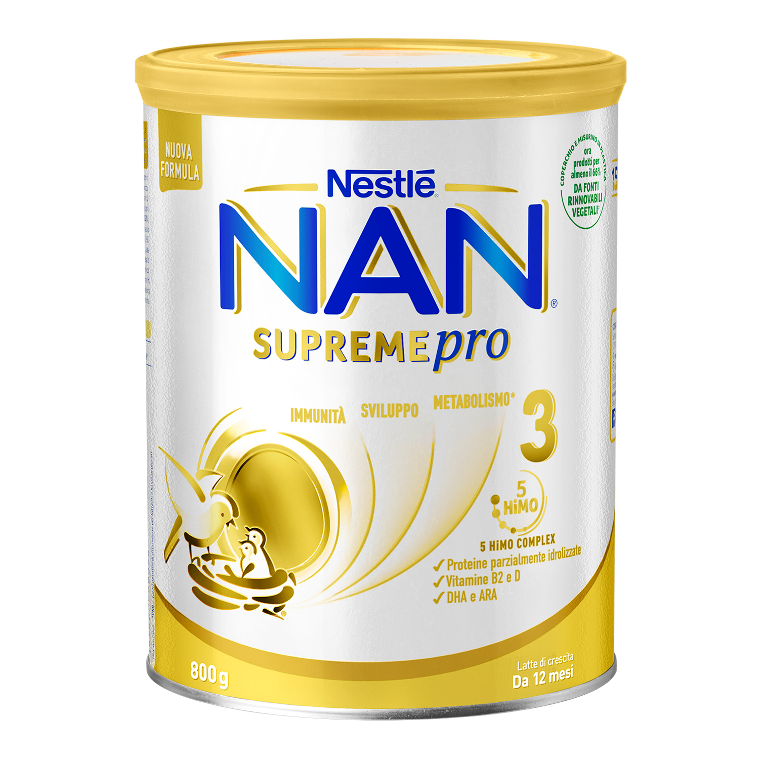 Nestlé nan supremepro 3, da 12 mesi. latte di crescita in polvere