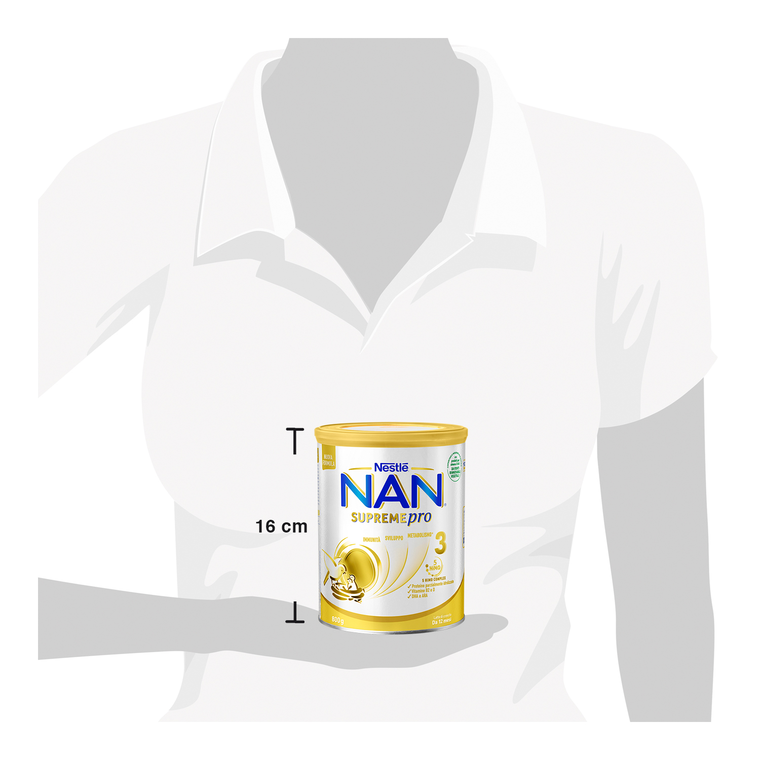 Nestlé nan supremepro 3, da 12 mesi. latte di crescita in polvere, latta da 800g - Nestlé