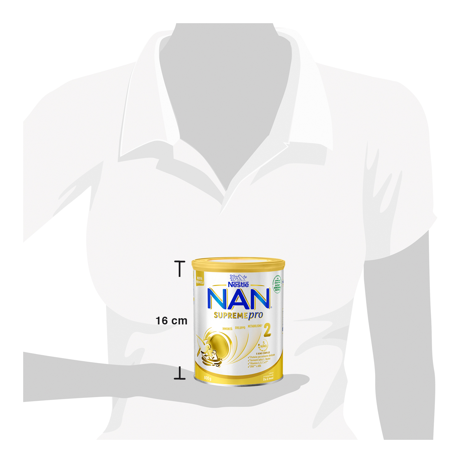 Nestlé nan supremepro 2, da 6 mesi. latte di proseguimento in polvere, latta da 800g - Nestlé