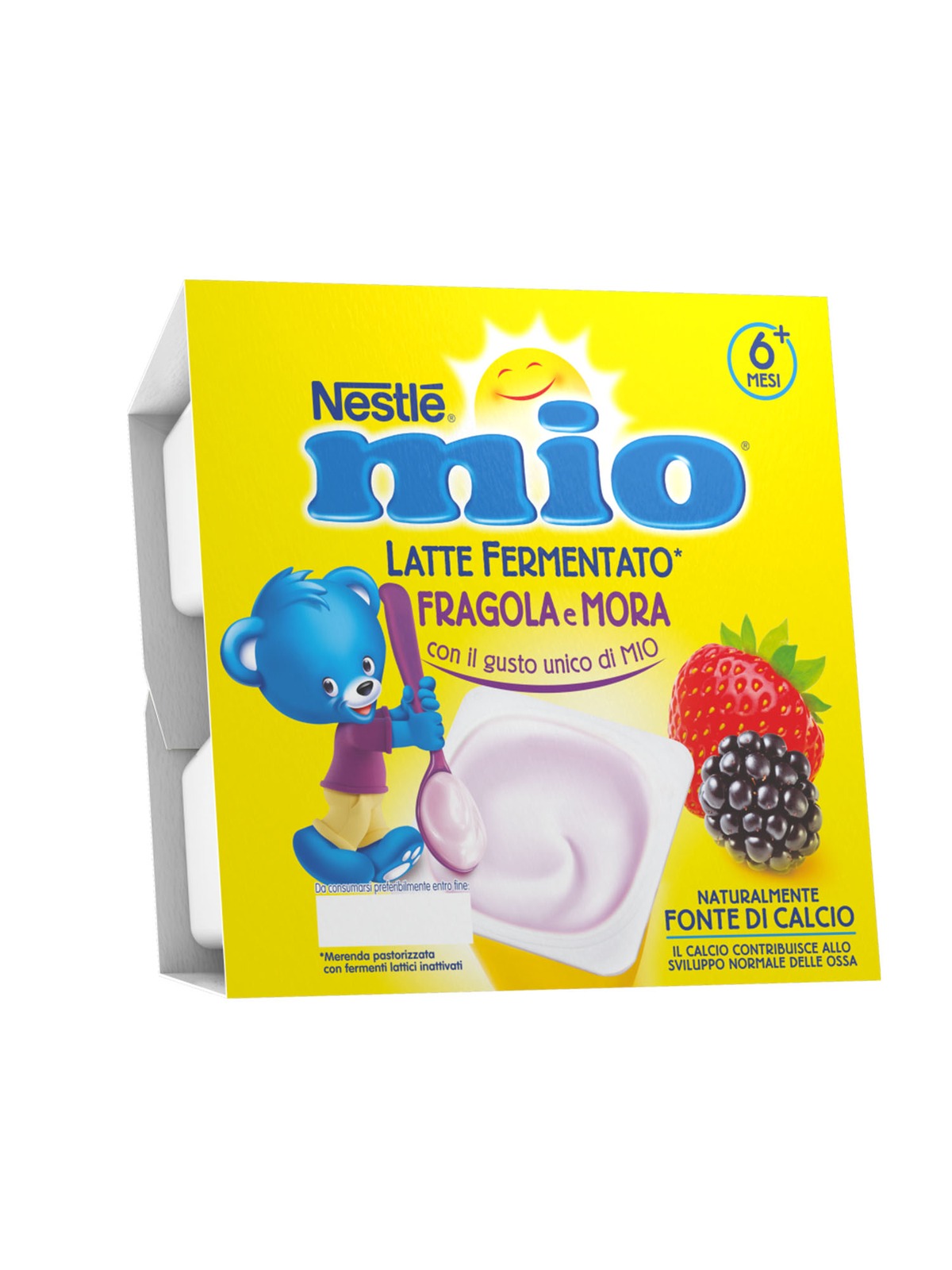 Nestle' mio merenda latte fermentato fragola e mora - Nestlé Mio